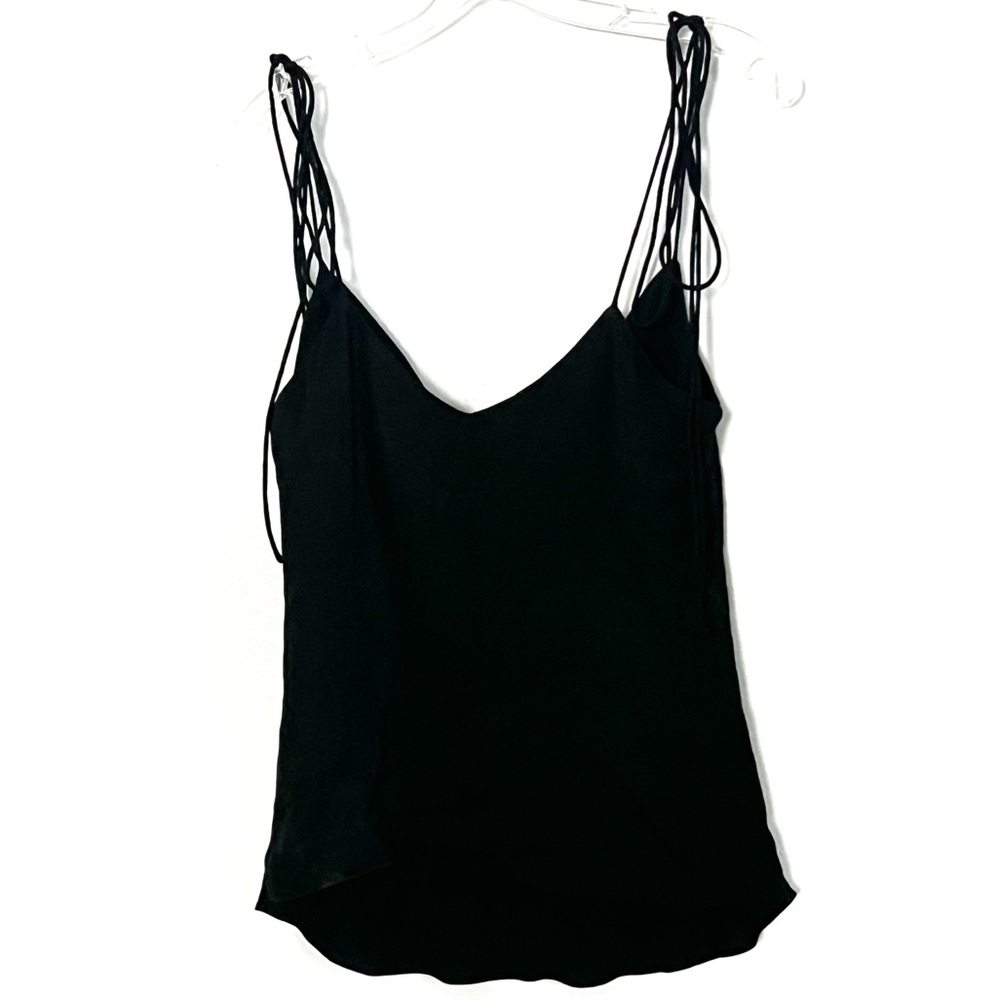 Reformation Black Leah Cowl Neck Tie Top - Medium - Picture 2 of 6